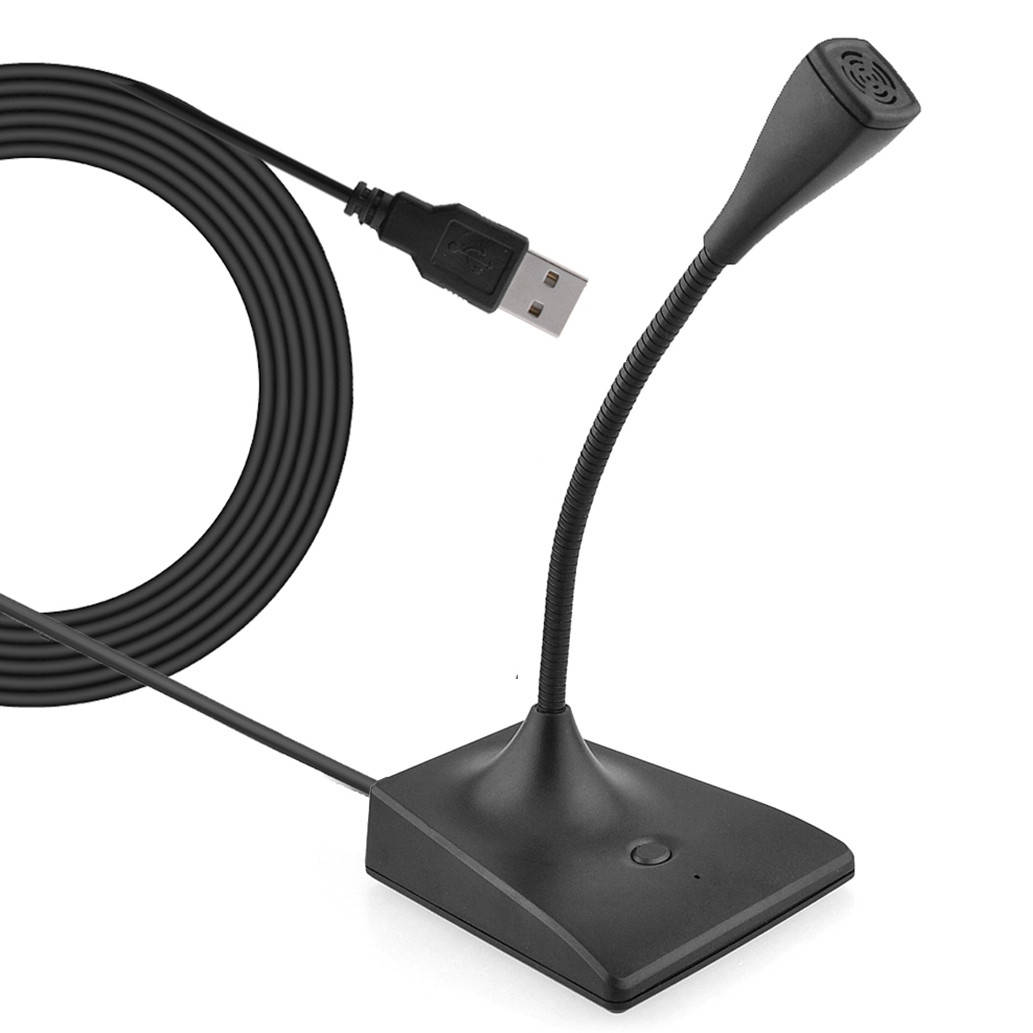 

Микрофон проводной (1.5 м) для компьютера ноутбука дома Soncm USB-12 Black