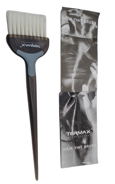 

Кисточка для покраски волос белый ворс Termax, серая