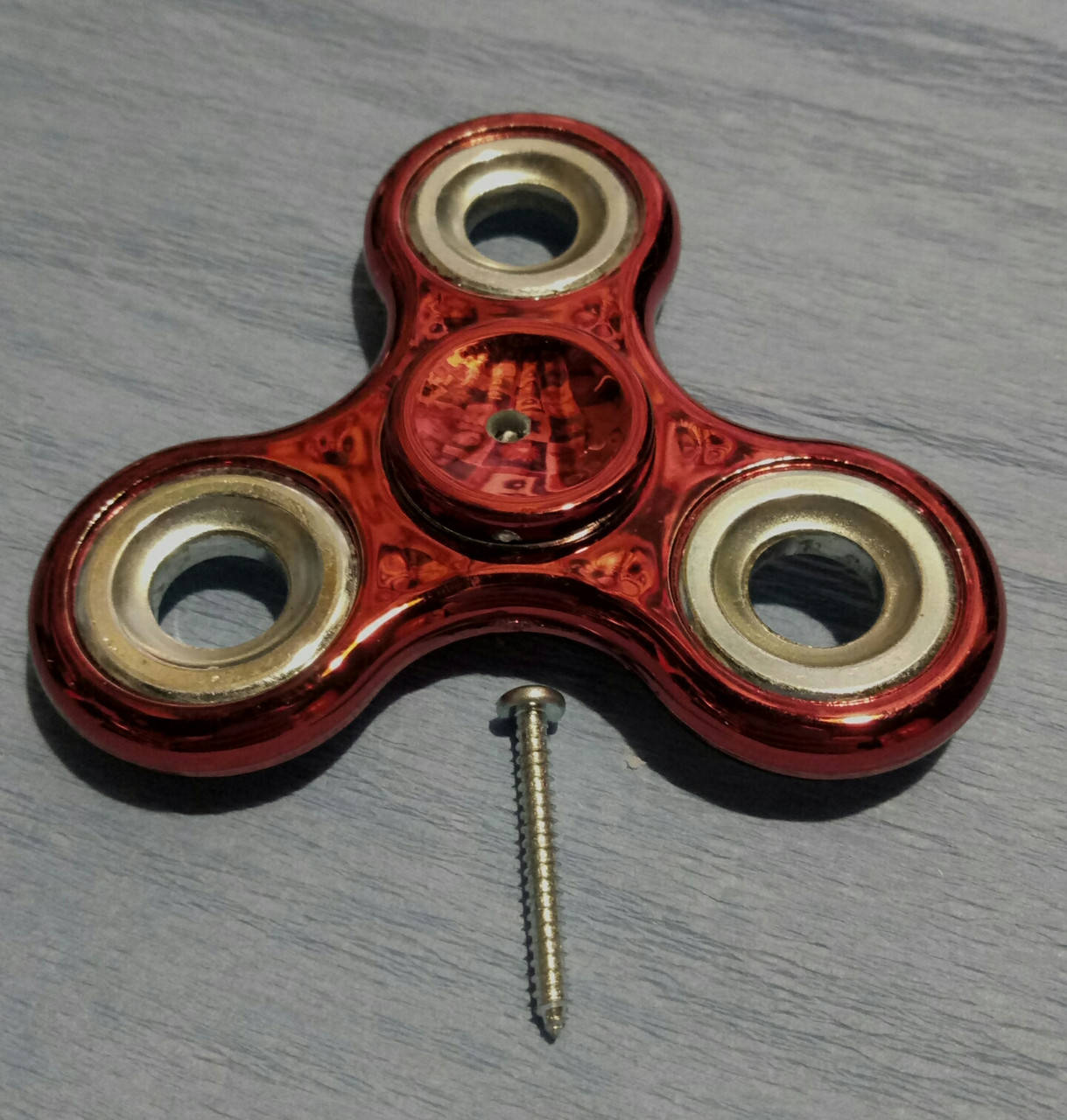 

Заготовки для Бизиборда, Спиннер Красный Металл с ОТВЕРСТИЕМ + САМОРЕЗ, спінери, spinner