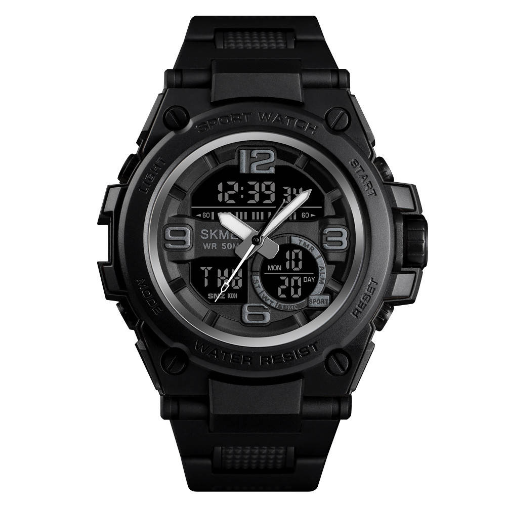 

Skmei 1452 shark черные мужские спортивные часы