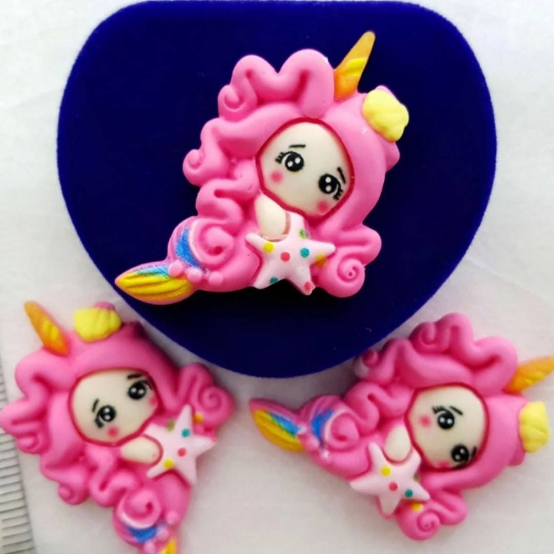 

Объёмные кабошоны,серединки "Русалочка", Розовый