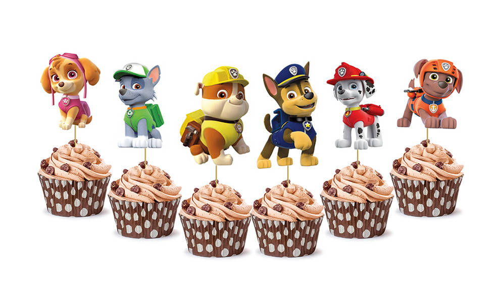 

Топперы для капкейков фигурные " Щенячий патруль ", 6 шт