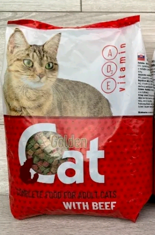 

Сухой корм для котов Golden Cat с гавядиной 1 кг Венгрия 5999569660419