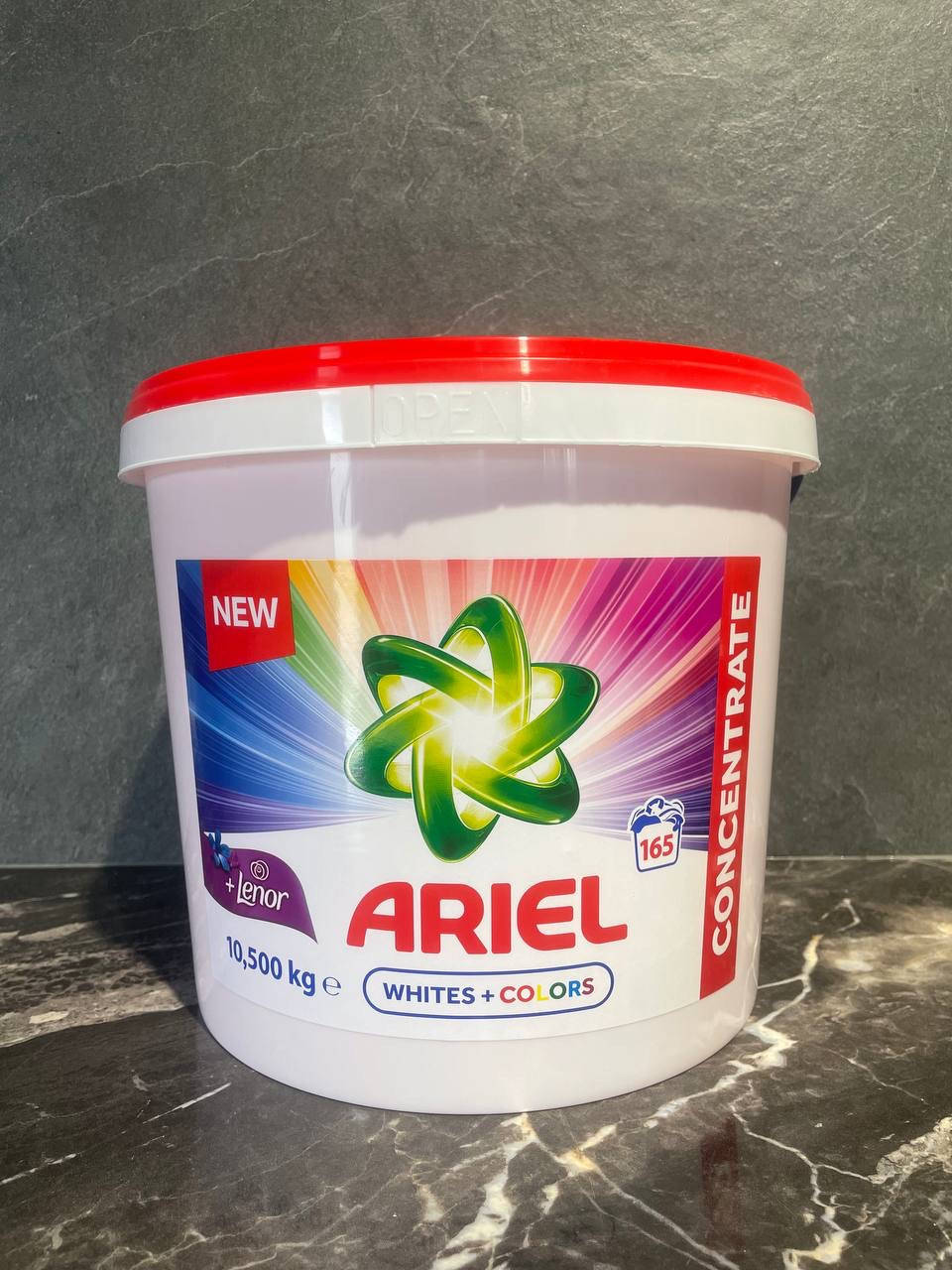 

Пральний порошок Ariel Lenor white+color 10.5 кг відро