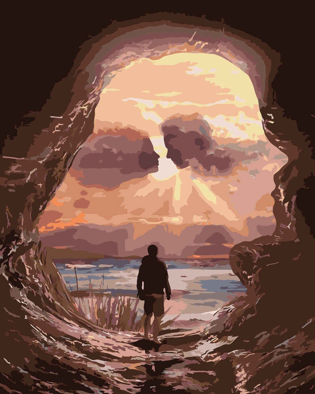 

Картина по номерам Origamі Безлюдный остров LW 3203 40*50 производство Украина