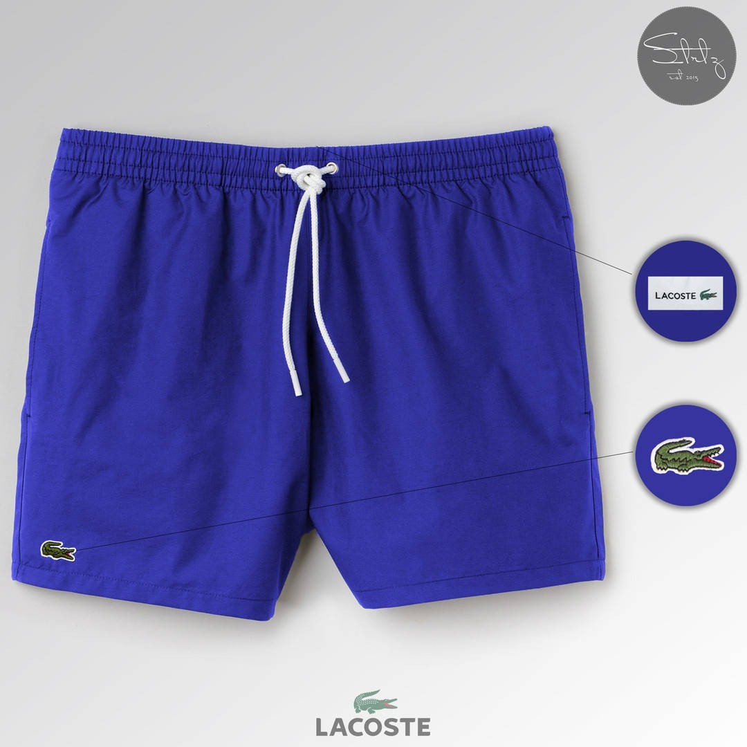 

Мужские голубые пляжные шорты для пляжа/плавания/купания лакост (Lacoste)