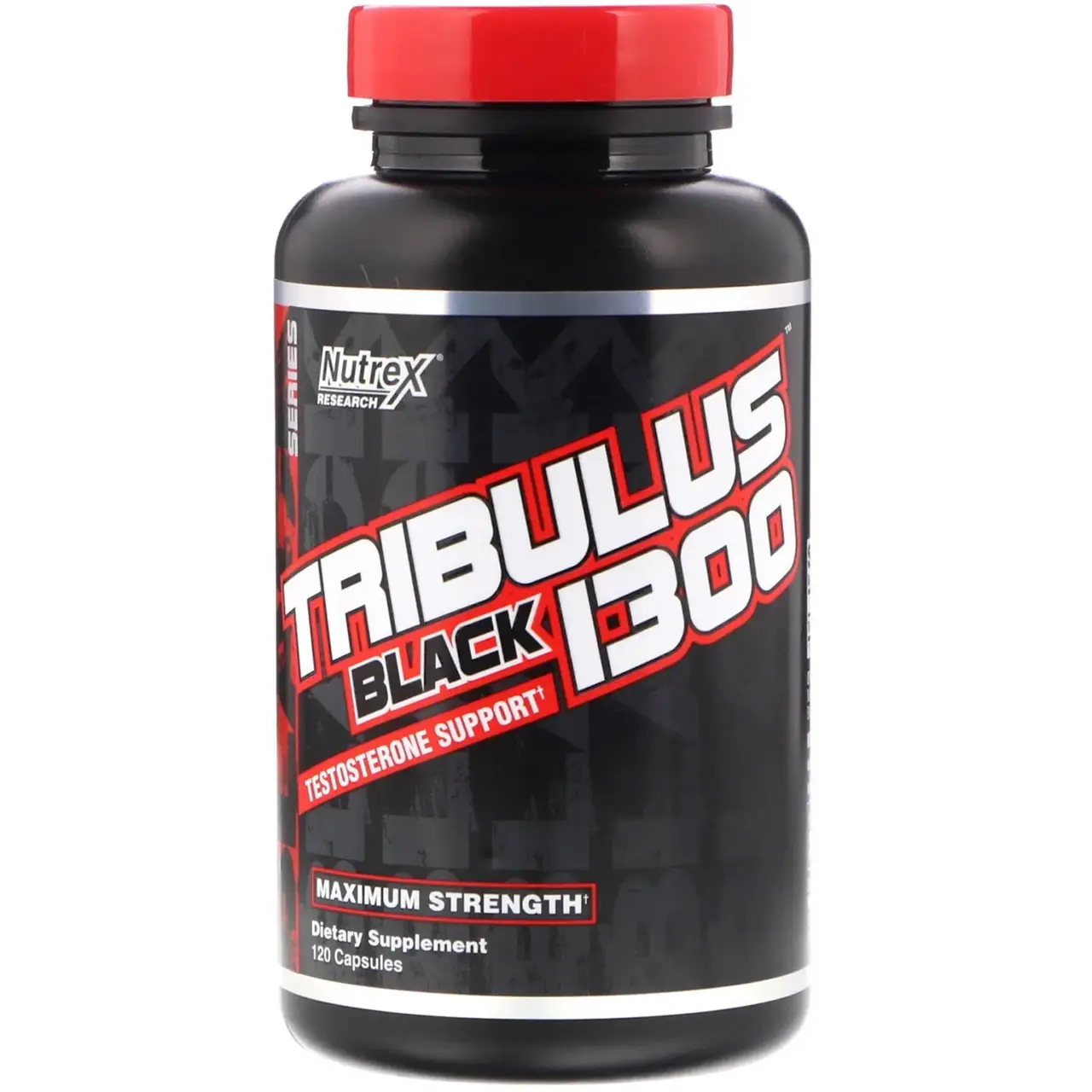 

Nutrex Research, Tribulus Black 1300, поддержка уровня тестостерона, 120 капсул