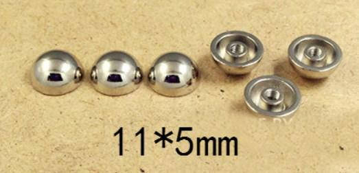 

Полусфера метал на винте 11x5 мм, цвет серебро, Серебристый