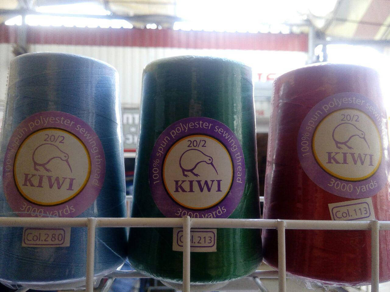 

Нитки швейные армированные 20/3 Kiwi (киви) (2000 ярдов), Разные цвета