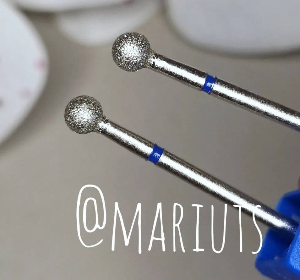 

Алмазная фреза для маникюра Шар Синяя насечка Шар Диаметр 040, Синий