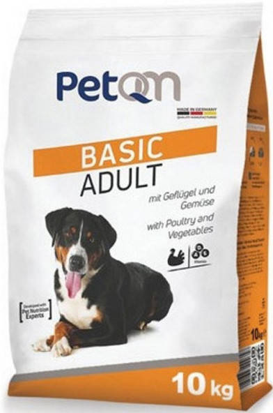 

Сухий корм для собак всіх порід PetQM Basic Adult c курицей и овощами, 10 кг