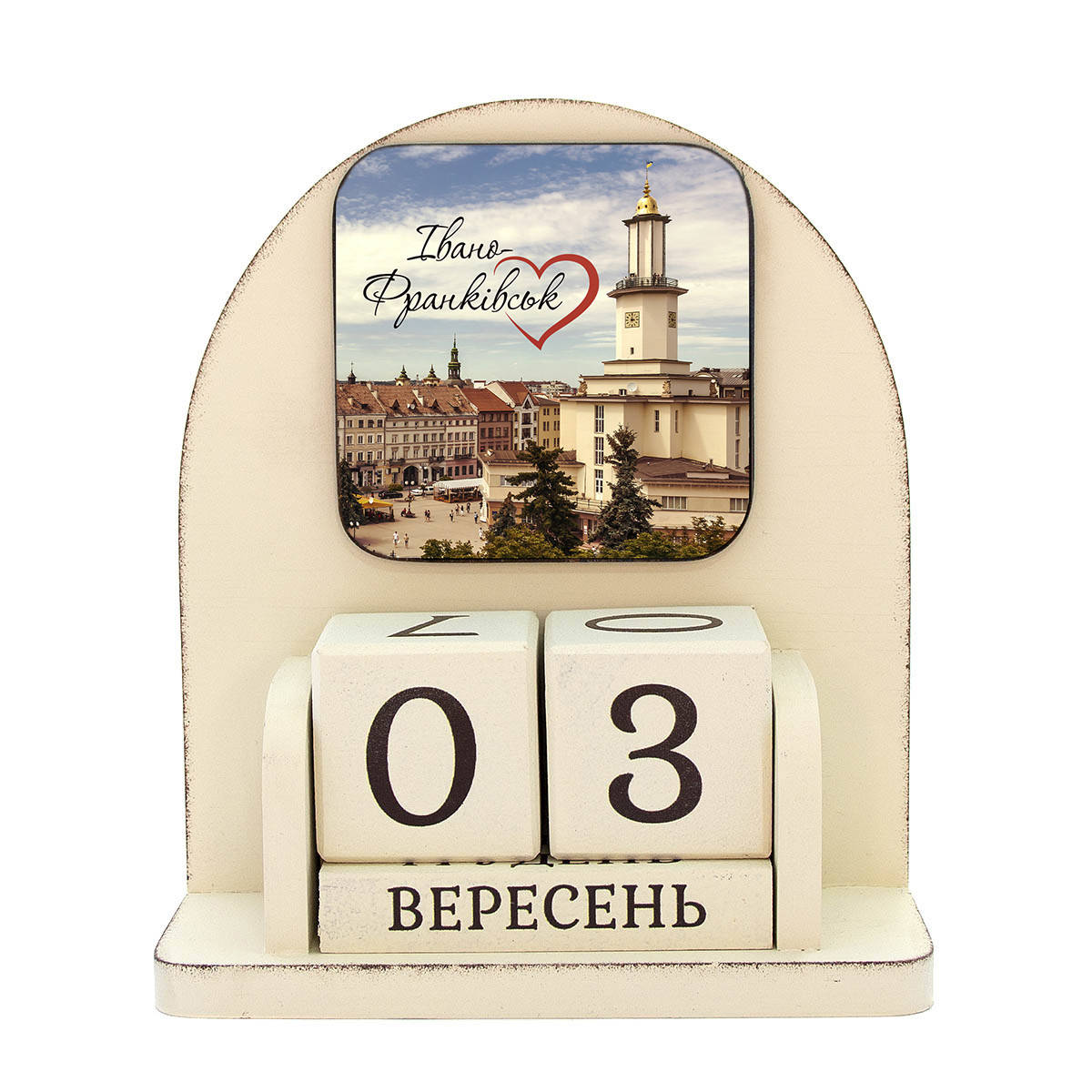 

Вечный календарь "Города Украины. Ивано-Франковск ♥", размер 160х140х60 мм