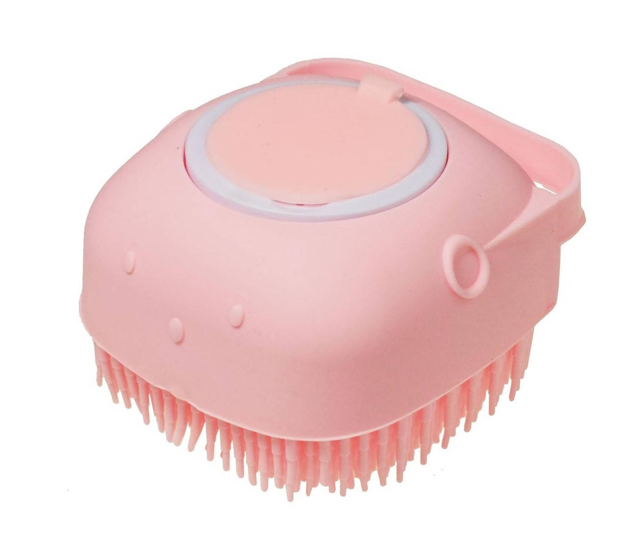 

Cиликоновая массажная щетка мочалка PINK Silicone Massage Bath Brus, Мочалка для купания, Щетка для животных, Розовый