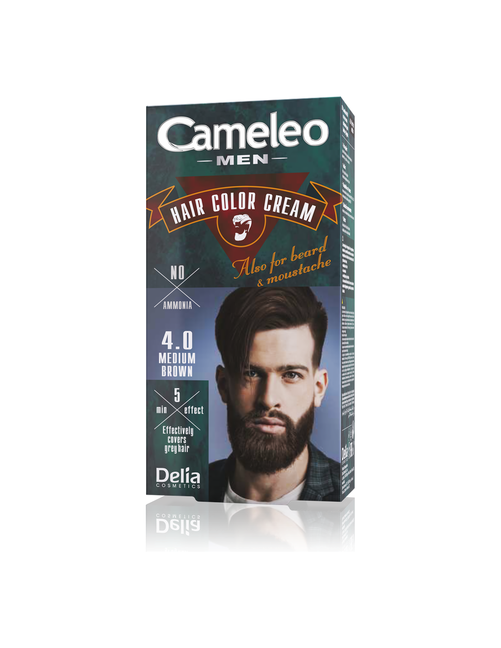 

CAMELEO MEN Крем-краска для мужчин для волос, бороды, усов тон 4.0 Коричневая