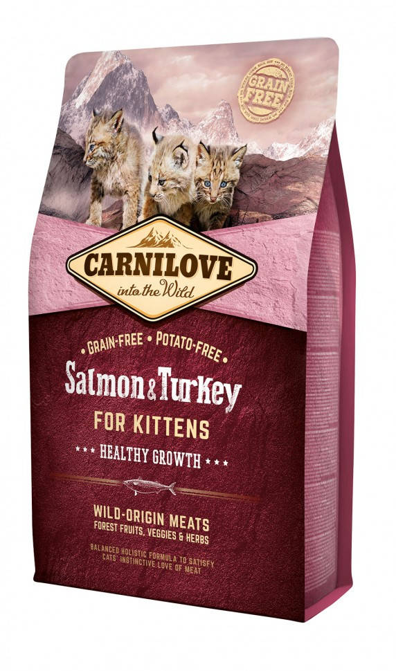 

Сухой корм для котят Carnilove Salmon & Turkey Kitten с лососем и индейкой 2 кг