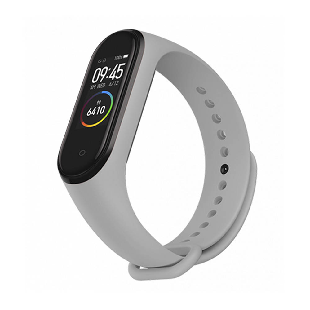 

Ремешок к браслету Mi Band 4 3 силиконовый Светло-серый