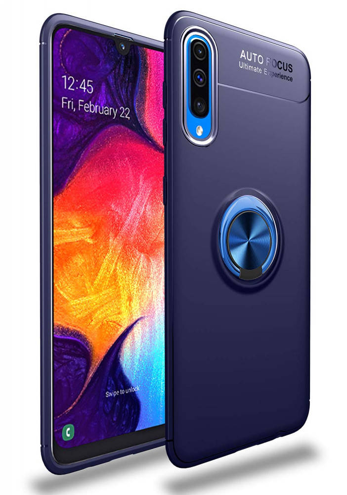 

Чехол с кольцом Samsung Galaxy A30s A307 Autofocus (Самсунг Галакси А30С), Синий