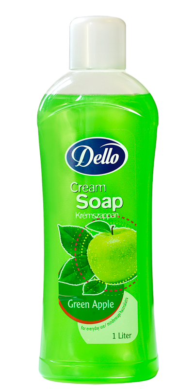 

Жидкое крем мыло Dello Green Apple 1 литр зеленое яблоко