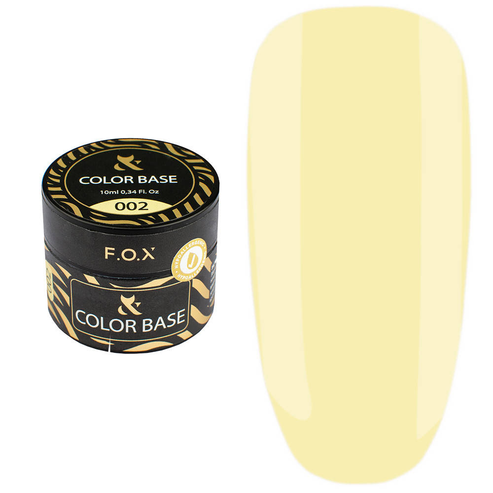 

Цветная база F.O.X Color Base 10 мл №002 светло-желтая