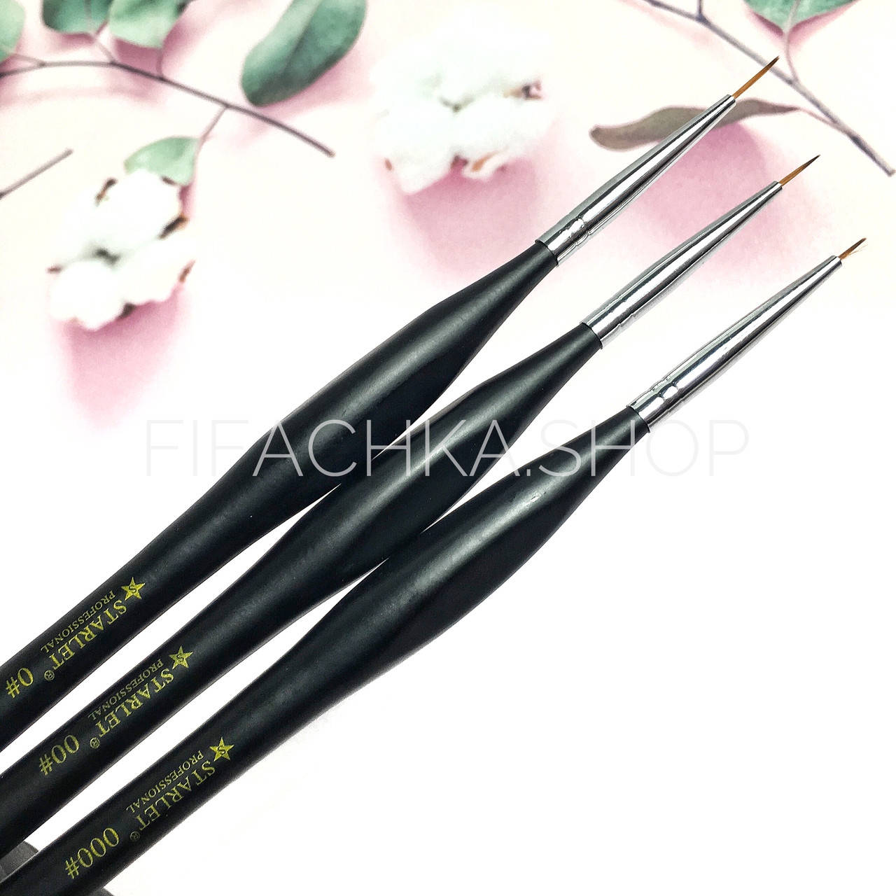 

Набор кистей для прорисовки тонких линий, Starlet Professional, 3 шт