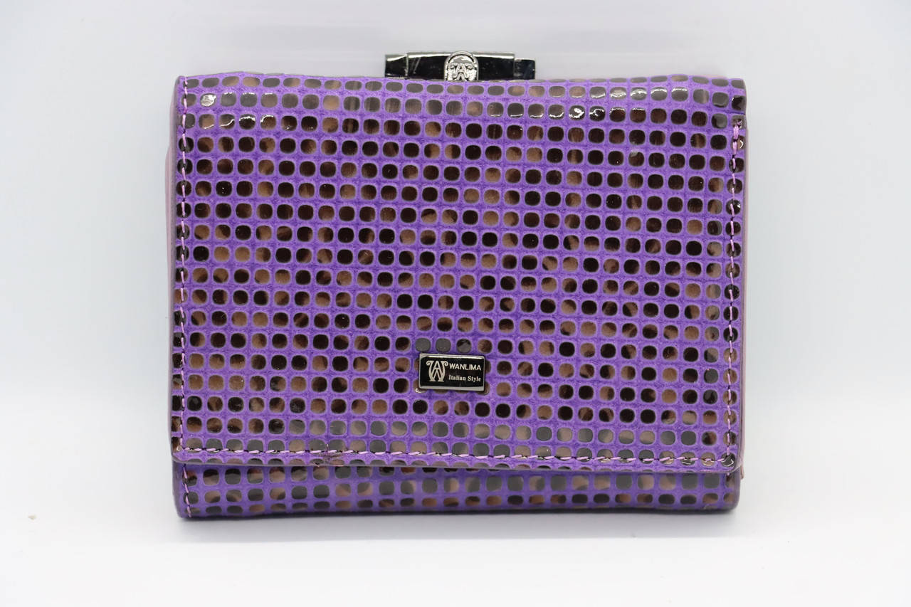

Женский кожаный кошелёк Wanlima 11044740015y1 Purple, Сиреневый