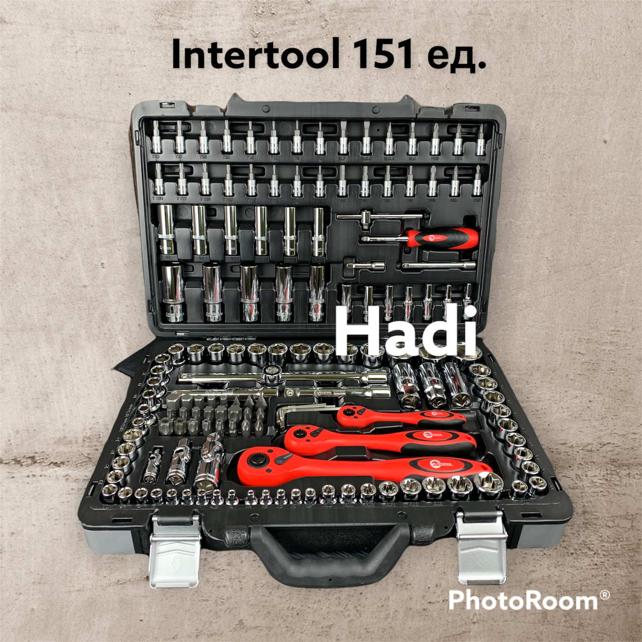 

Набор инструментов 151ед, профессиональный INTERTOOL ET-7151, Автонабор