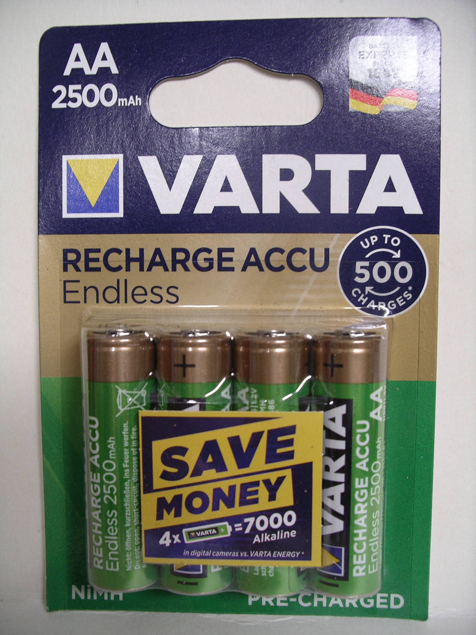 

Аккумуляторы AA Varta Endless 2500 mah (4 шт. в блистере)