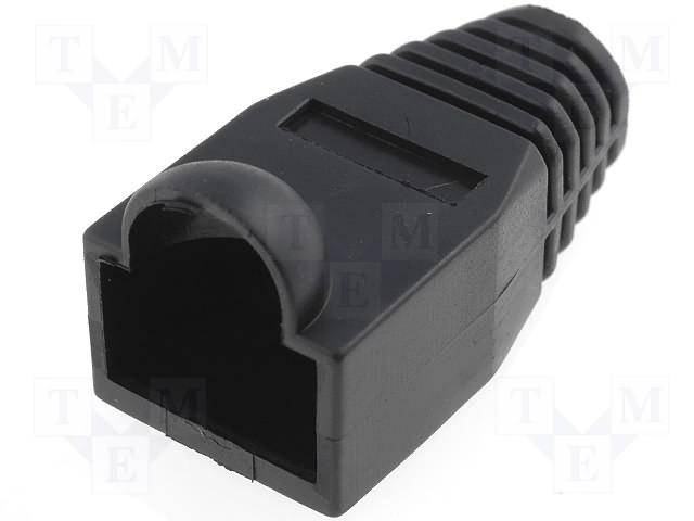 

RJ45B/BLACK RJ45 plug boot; 6.5mm; Colour: black, Черный