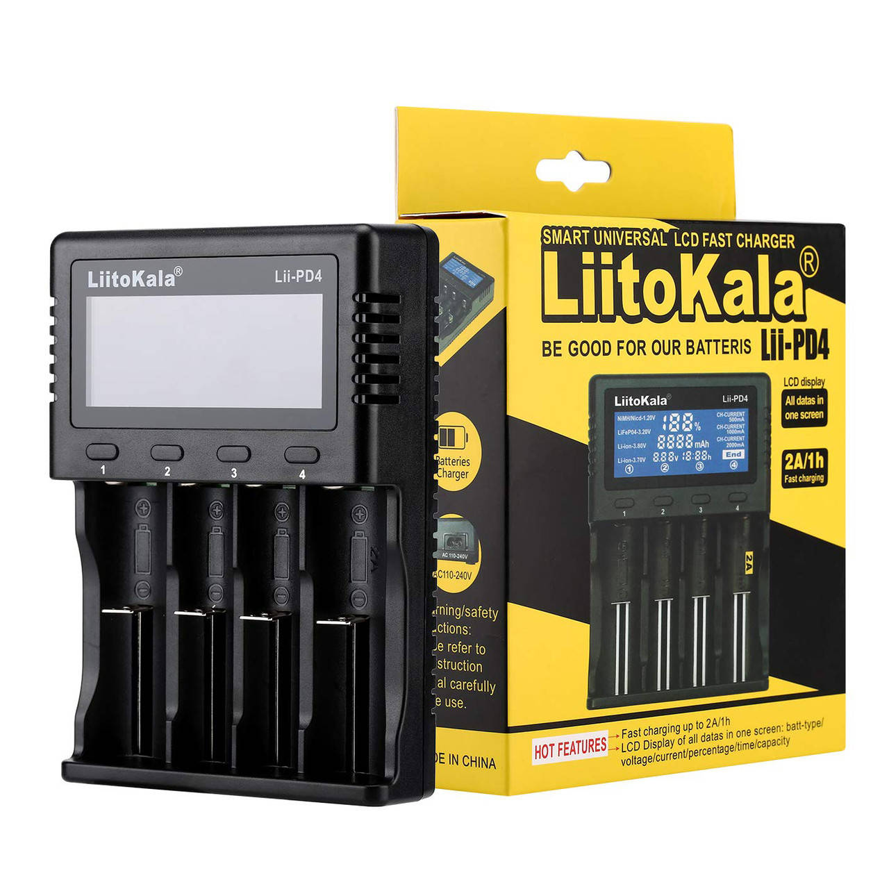 

Профессиональное зарядное устройство Liitokala Lii-PD4 (Ni-Mh, Li-ion, LiFePO4)