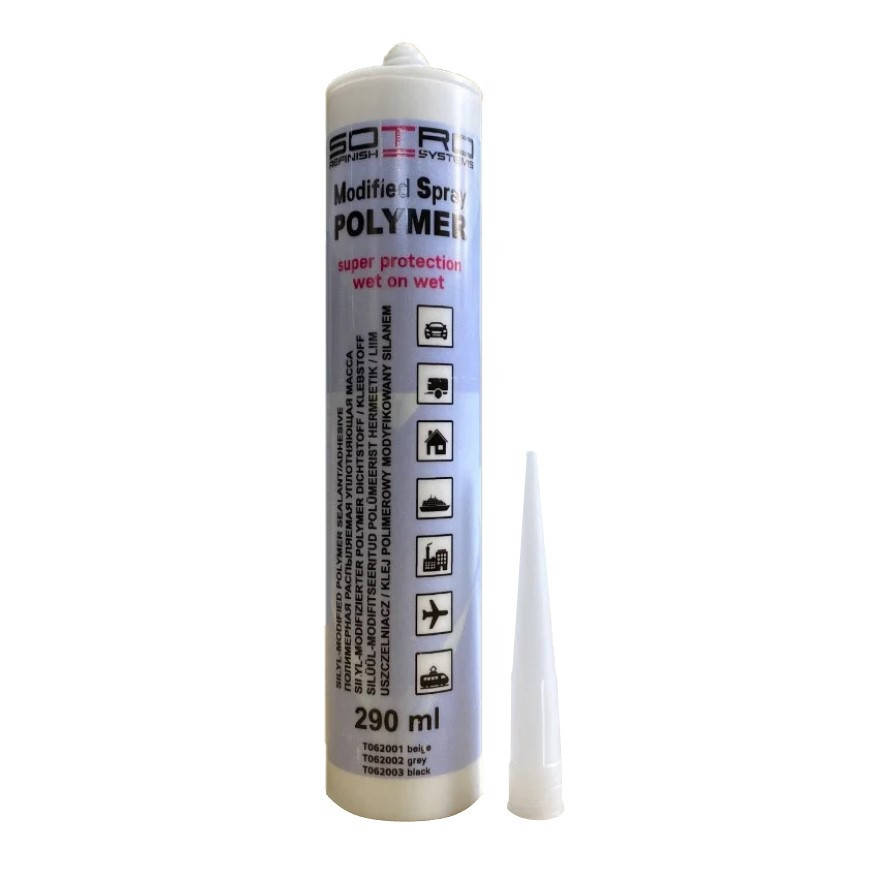 

Распыляемый герметик в гильзе SOTRO Modified Spray Polymer 290 мл черный