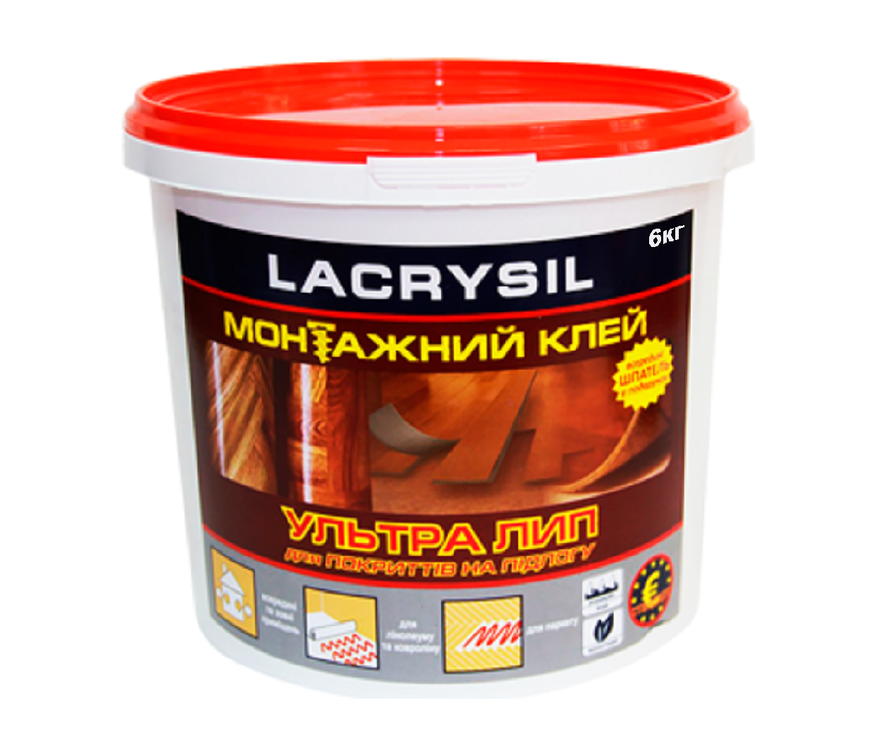 

Клей акриловый LACRYSIL УЛЬТРА ЛИП для напольных покрытий, 6кг