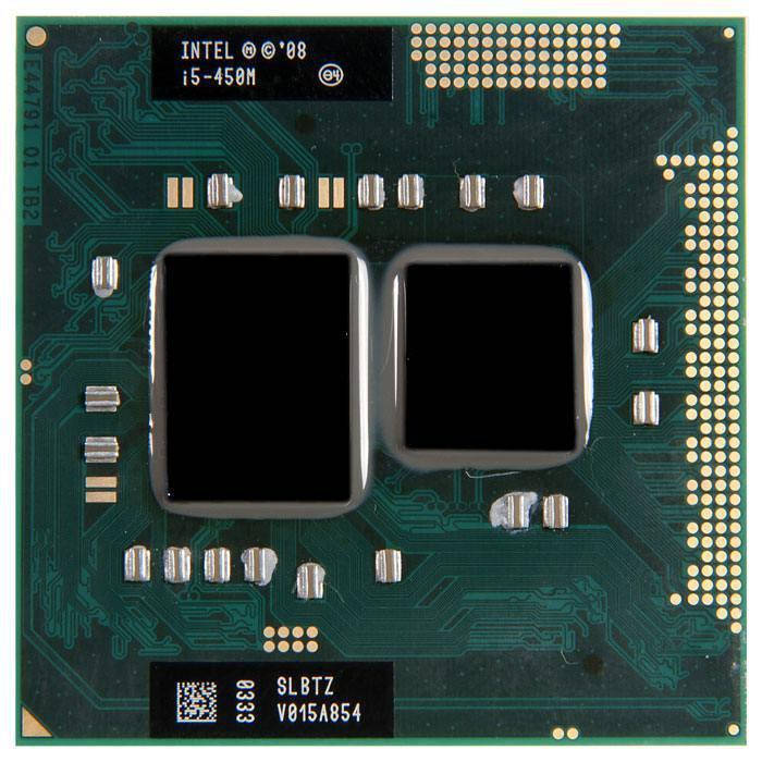 

Процесор для ноутбука Intel Core i5-450M SLBTZ тактова частота 2,40 ГГц, up to 2.66 ГГц, 3 МБ кеш-пам'яті