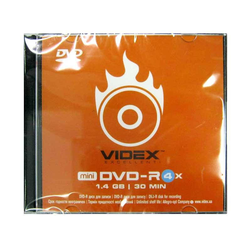 

Диск mini DVD-R VIDEX 1,4Gb -4x Slim