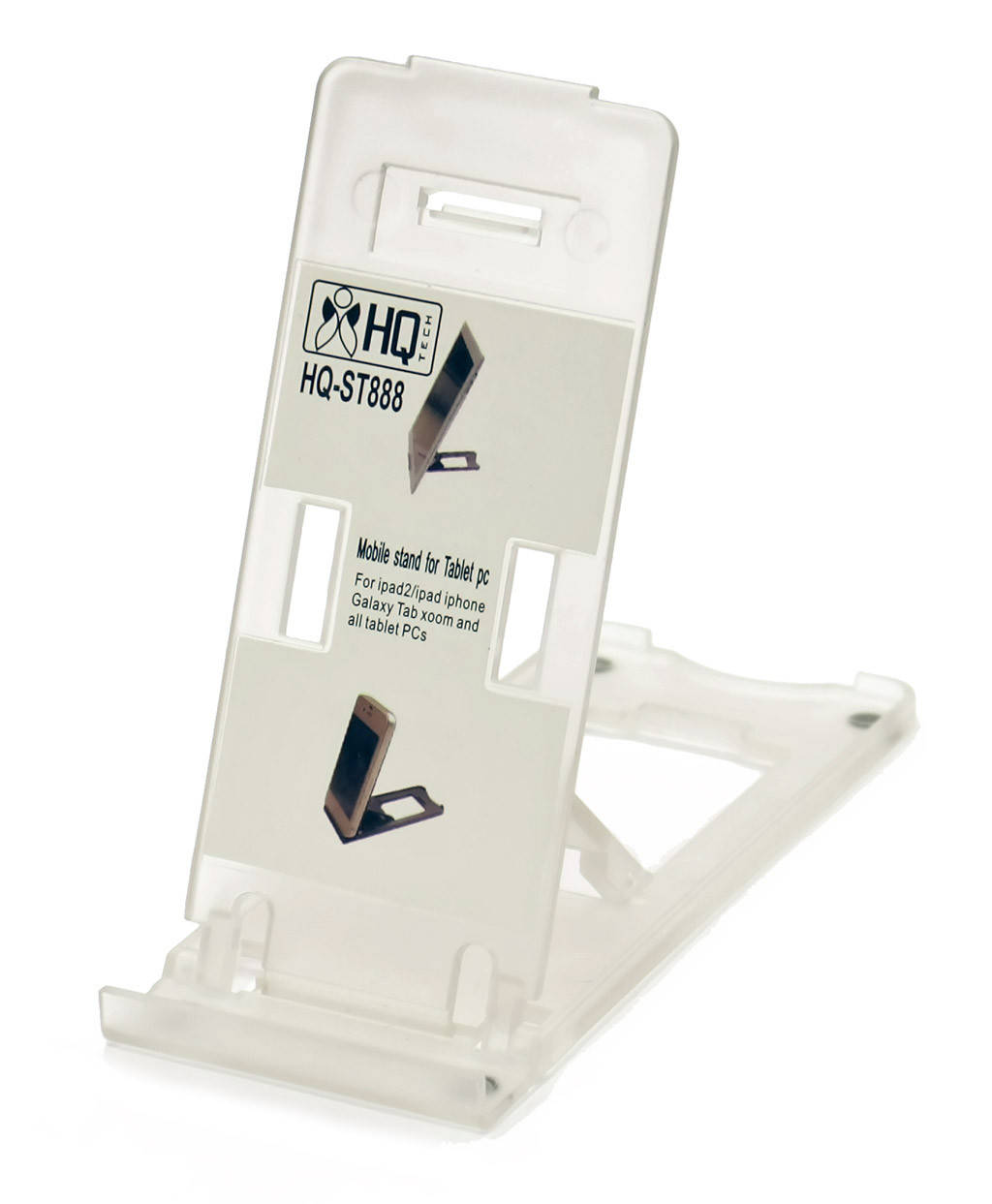 

Подставка пластиковая для планшета/смартфона/телефона HQ-Tech HQ-ST888 прозрачная