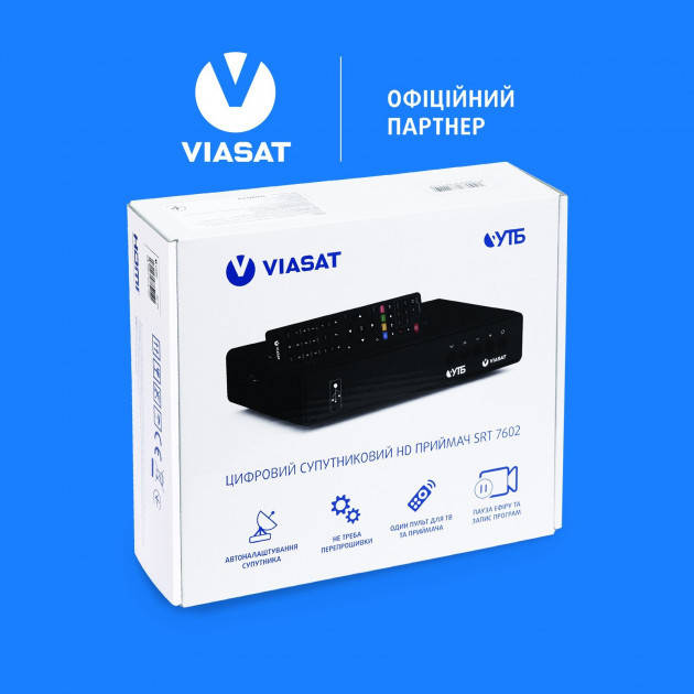 

Супутниковый ресивер(тюнер) Viasat Strong 7602 оператора ТБ Віасат