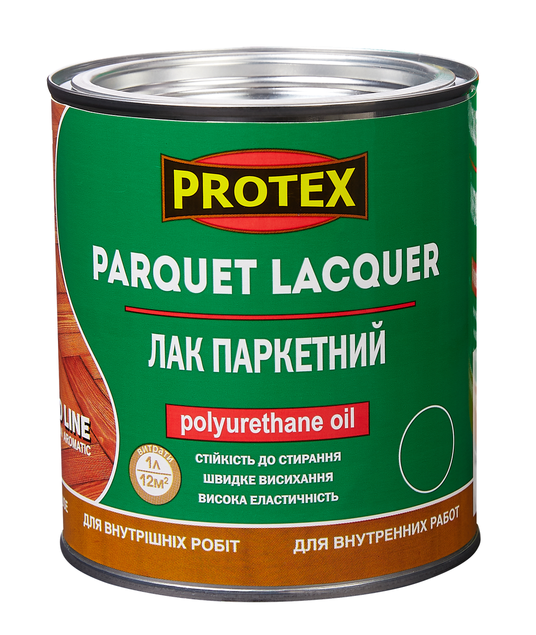 

Лак полиуретановый паркетный WOOD LINE PROTEX 0.64кг (0.7л) глян./полумат.
