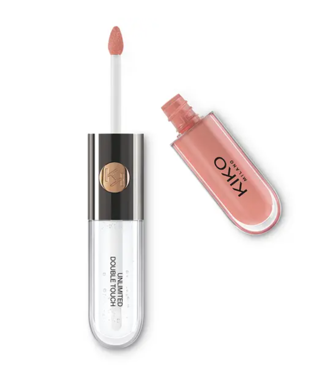 

Стойкая жидкая помада Unlimited Double Touch Kiko 102 сатиновый розовый-беж