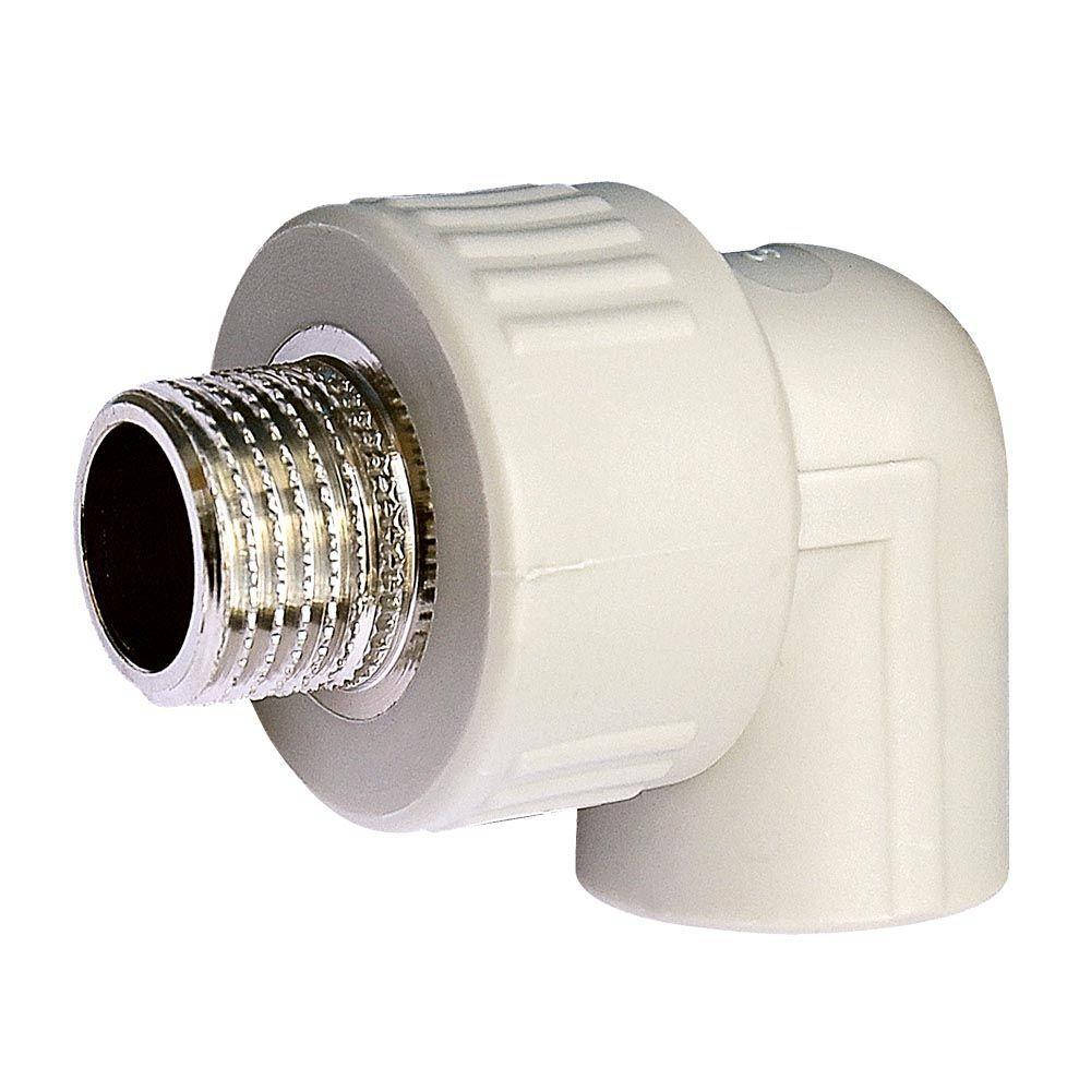 

Кутник 90 зовнішня різьба Vsplast PPR ф20х1/2" 1010