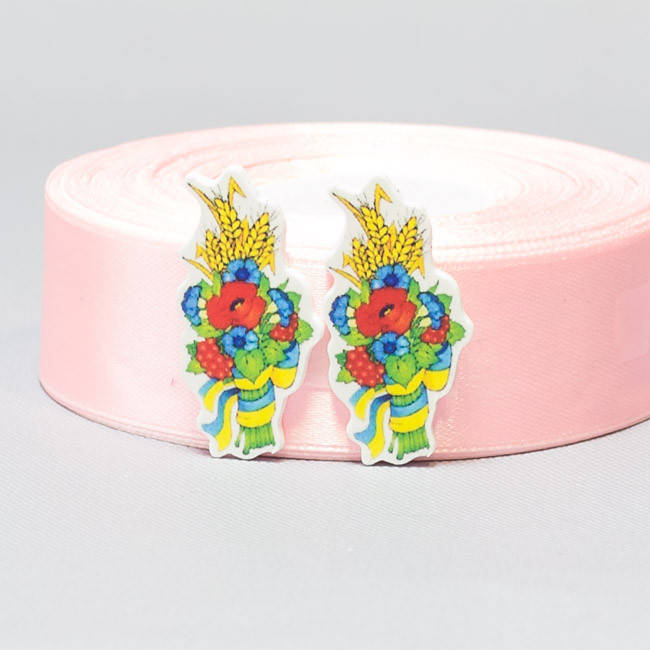 

Кабошон Серединка Букет с лентой, Белый