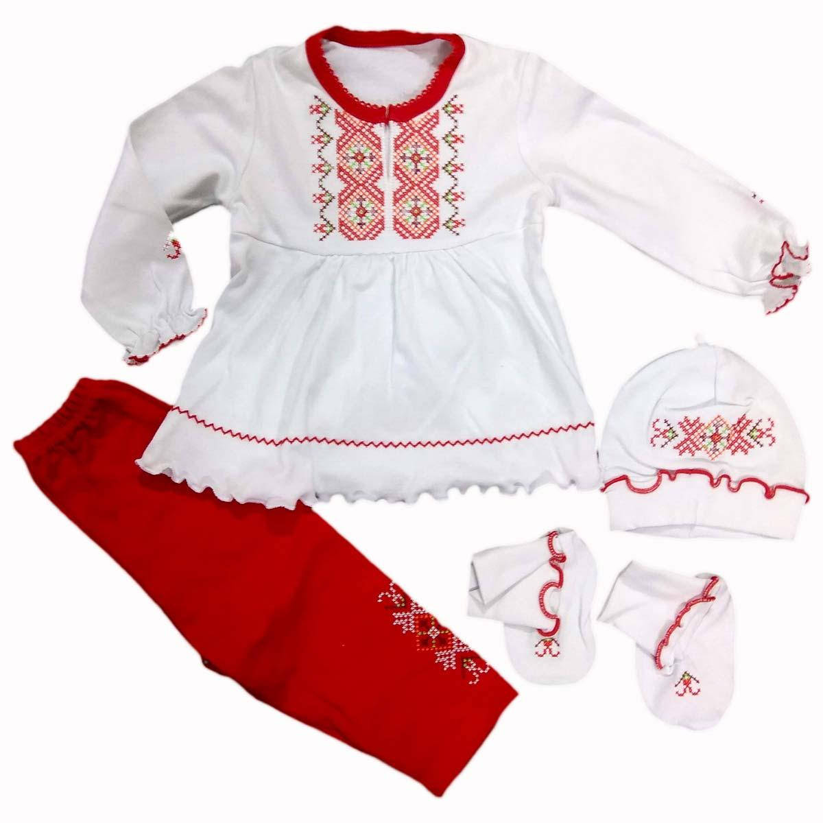 

Український костюм для дівчинки на хрещення 68