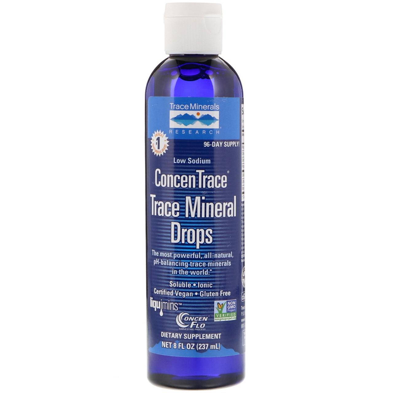 

Trace Minerals Research, ConcenTrace, микроэлементы в форме капель, 237 мл