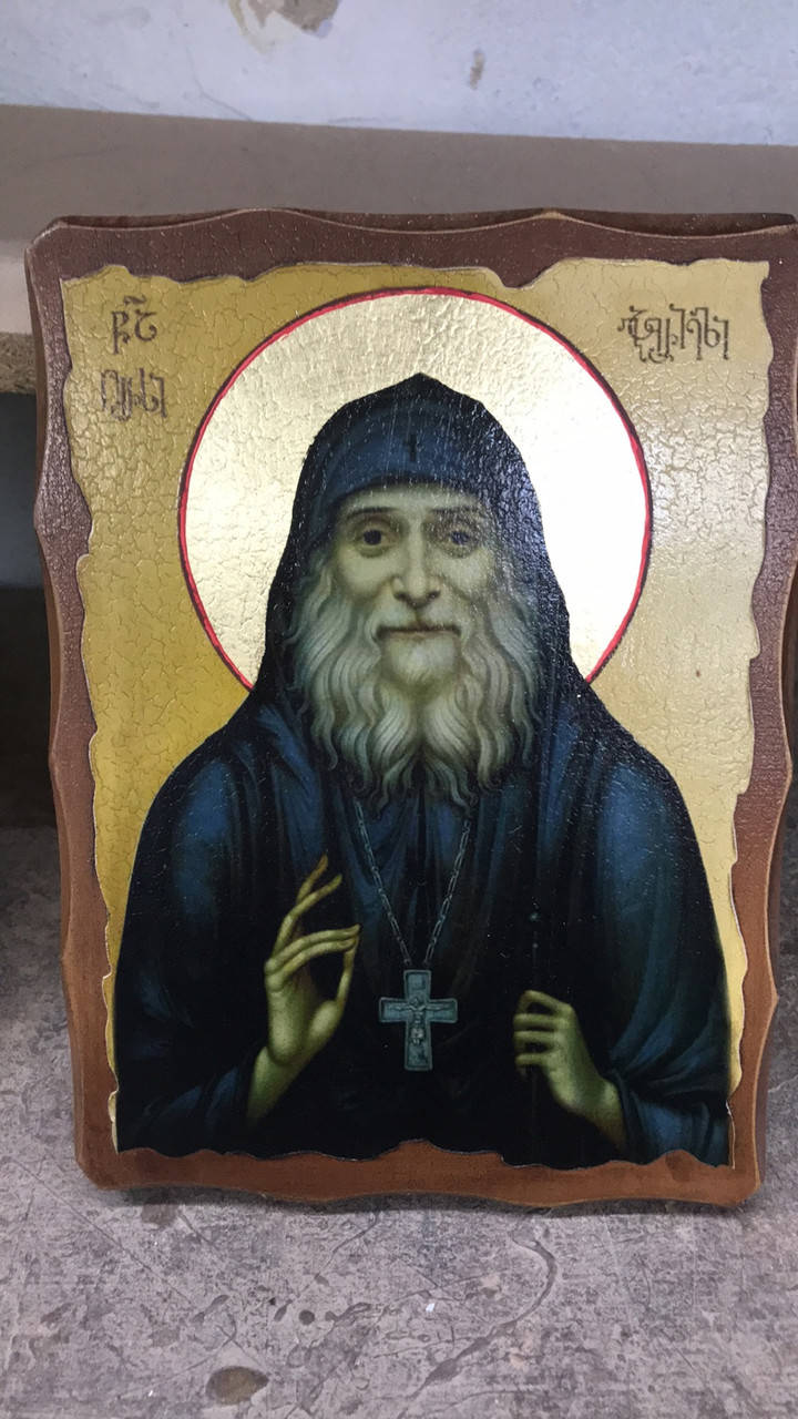 

Икона Гавриил Ургебадзе (на масиве ольхи )