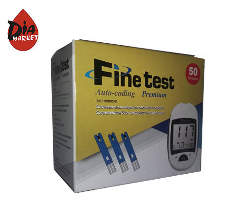 

Тест-полоски Finetest Premium 1 упаковка по 50шт.