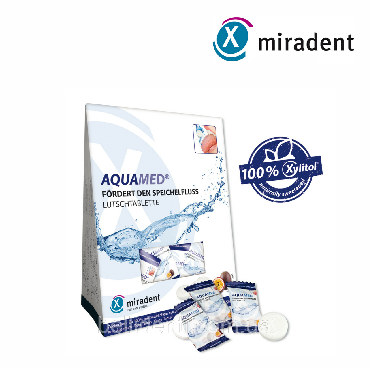 

Конфеты с ксилитом miradent (от сухости) Aquamed , маракуйя, 26 шт.