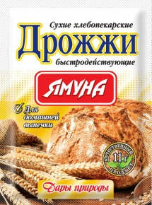 

Дрожжи сухие хлебопекарские 11гр ТМ "Ямуна"