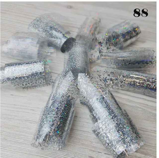 

Фольга для литья Sweet Nails серебро с галограммой (новогодняя) №88 набор 10 шт