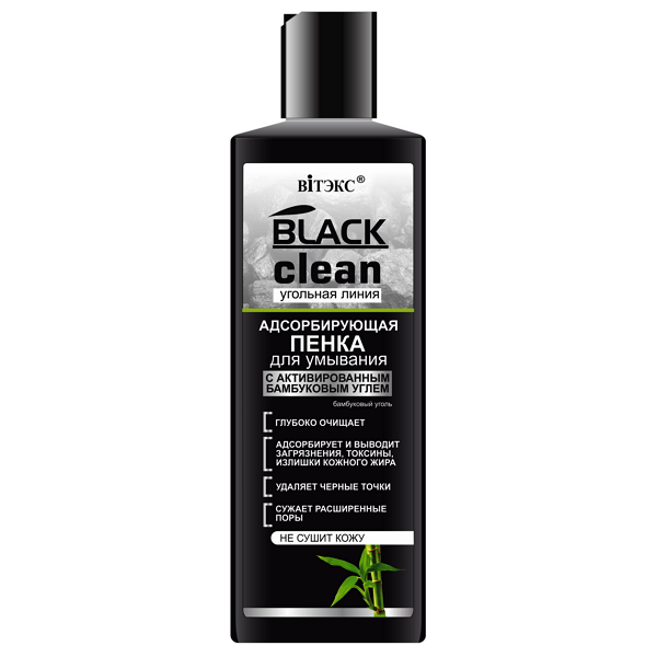 

Пенка для умывания адсорбирующая, Black Clean Витекс