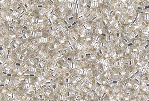 

Японський бісер Miyuki Delica 11/0 Hexcut DBС0041 - Silver Lined Crystal
