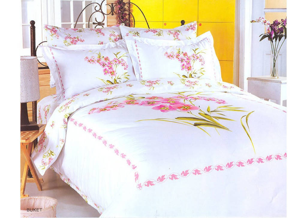 

Комплект постельного белья Le Vele Buket White Евро, Белый