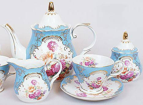 

Чайный сервиз "Gold Tea Blue" 15 предметов 200мл, Синий